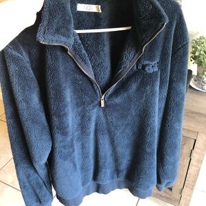 UGG Men's Deep Blue Zip-Up Sweater